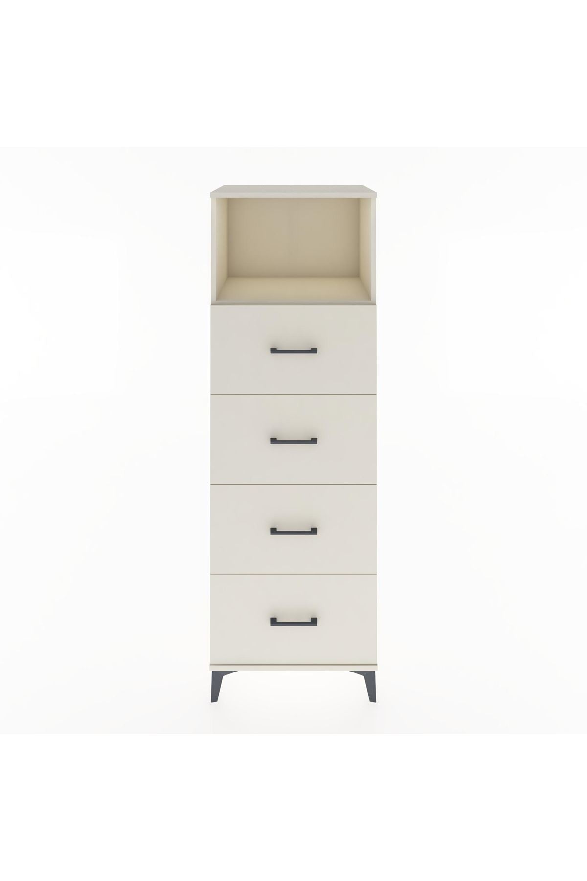 Hyperion Dolap Tek Raflı 4 Çekmeceli 60x44x182 - S56M052V1B