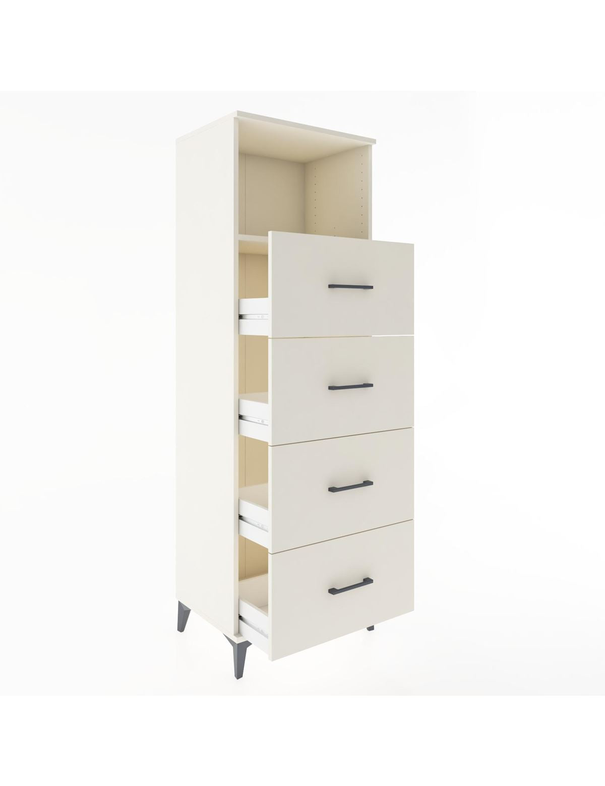 Hyperion Dolap Tek Raflı 4 Çekmeceli 60x44x182 - S56M052V1B