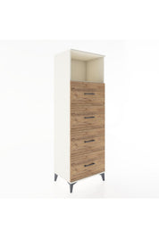 Hyperion Dolap Tek Raflı 4 Çekmeceli 60x44x182 - S56M052V3B