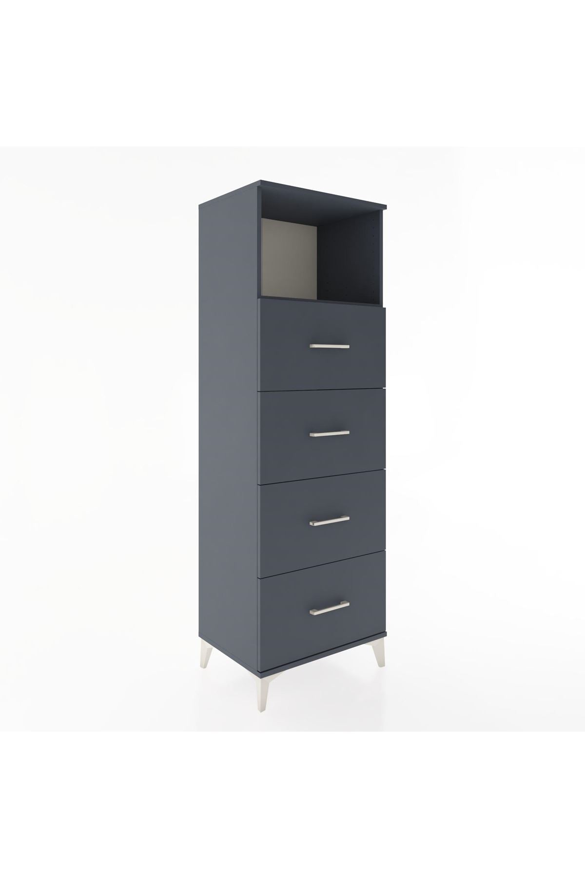 Hyperion Dolap Tek Raflı 4 Çekmeceli 60x44x182 - S56M052V5B
