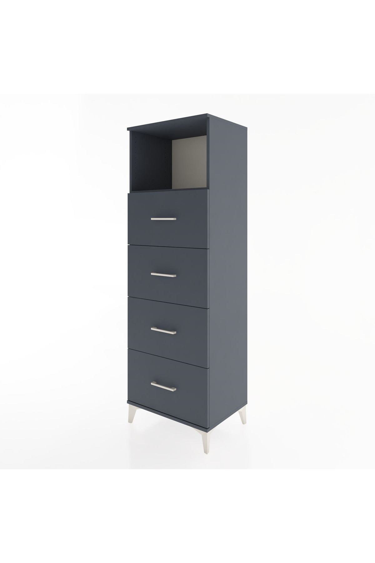 Hyperion Dolap Tek Raflı 4 Çekmeceli 60x44x182 - S56M052V5B