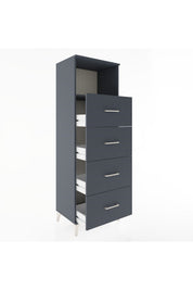 Hyperion Dolap Tek Raflı 4 Çekmeceli 60x44x182 - S56M052V5B