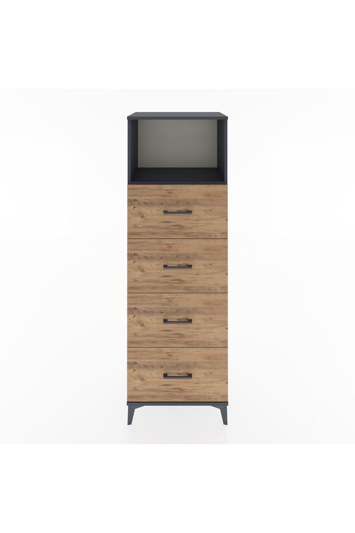 Hyperion Dolap Tek Raflı 4 Çekmeceli 60x44x182 - S56M052V6B