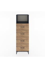 Hyperion Dolap Tek Raflı 4 Çekmeceli 60x44x182 - S56M052V6B