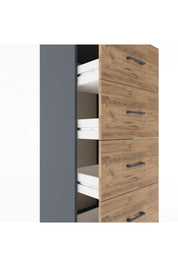 Hyperion Dolap Tek Raflı 4 Çekmeceli 60x44x182 - S56M052V6B