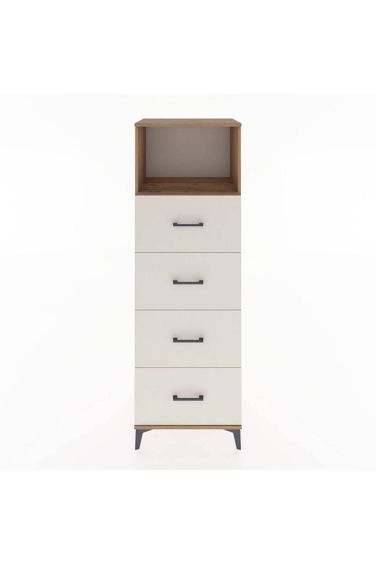 Hyperion Dolap Tek Raflı 4 Çekmeceli 60x44x182 - S56M052V7B