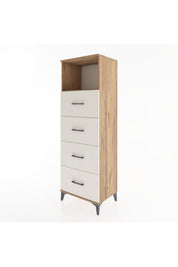 Hyperion Dolap Tek Raflı 4 Çekmeceli 60x44x182 - S56M052V7B