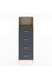 Hyperion Dolap Tek Raflı 4 Çekmeceli 60x44x182 Çam-Antrasit
