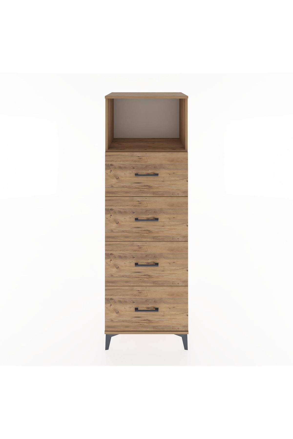 Hyperion Dolap Tek Raflı 4 Çekmeceli 60x44x182 - S56M052V9B