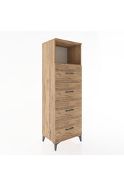 Hyperion Dolap Tek Raflı 4 Çekmeceli 60x44x182 - S56M052V9B