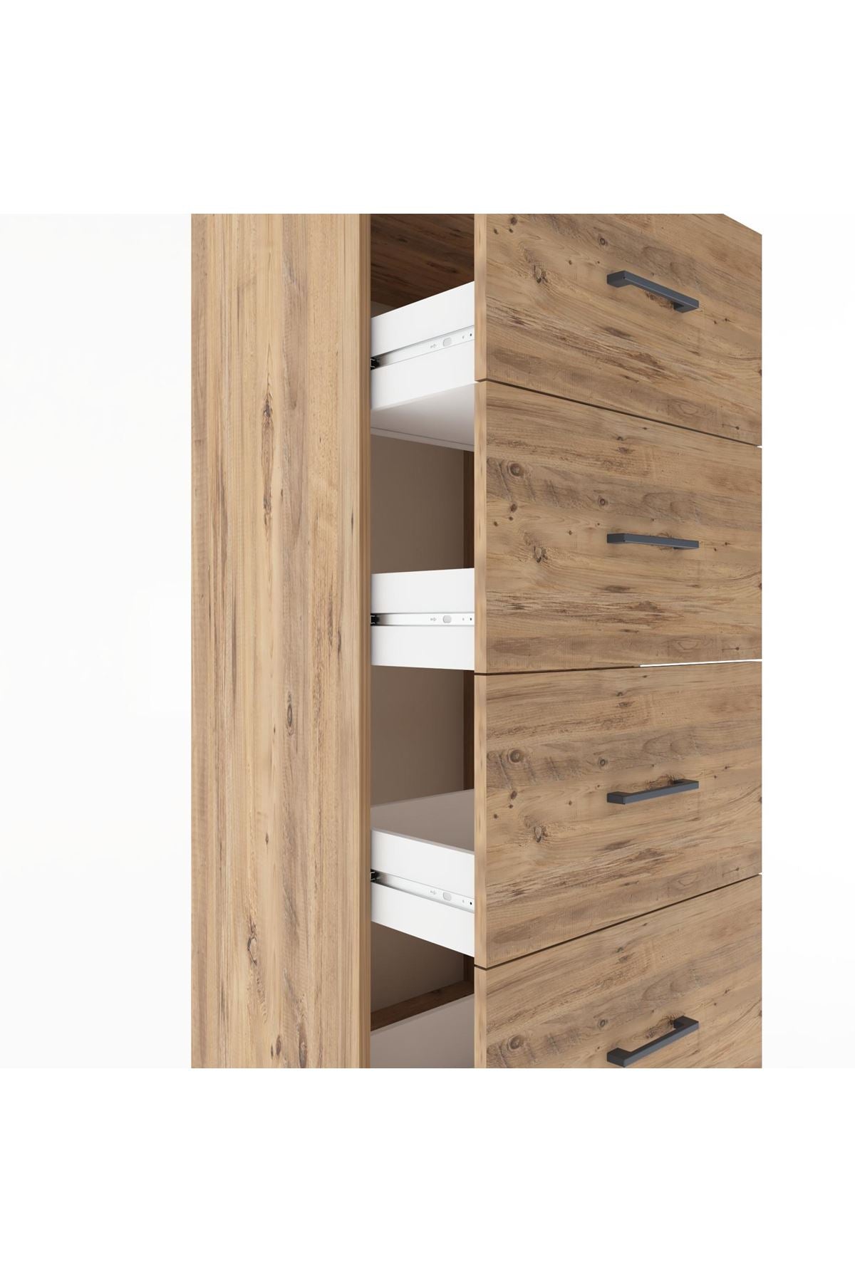 Hyperion Dolap Tek Raflı 4 Çekmeceli 60x44x182 - S56M052V9B