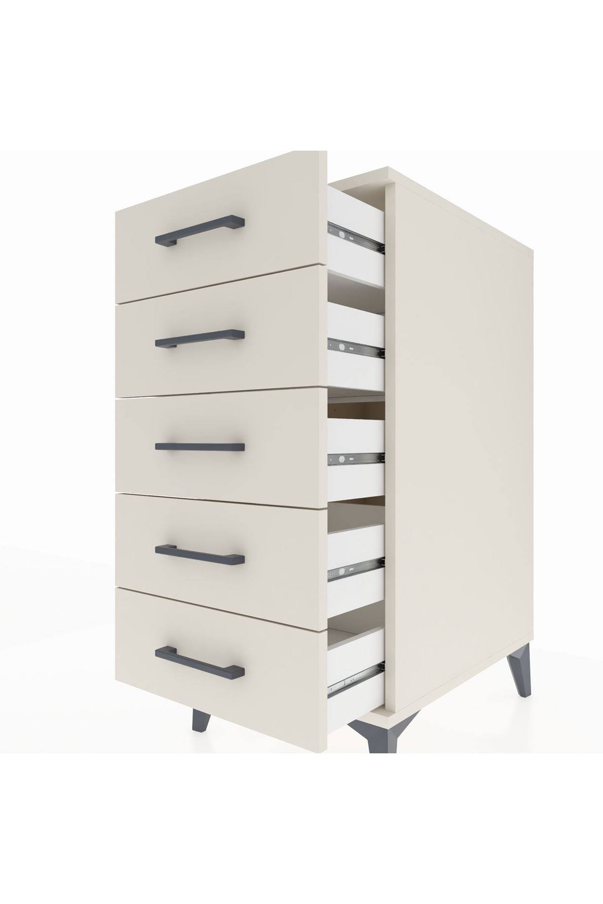 Kronos Komodin 5 Çekmeceli 44x59x96 Aytaşı-Aytaşı