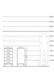 Kronos Komodin 5 Çekmeceli 44x59x96 Aytaşı-Antrasit
