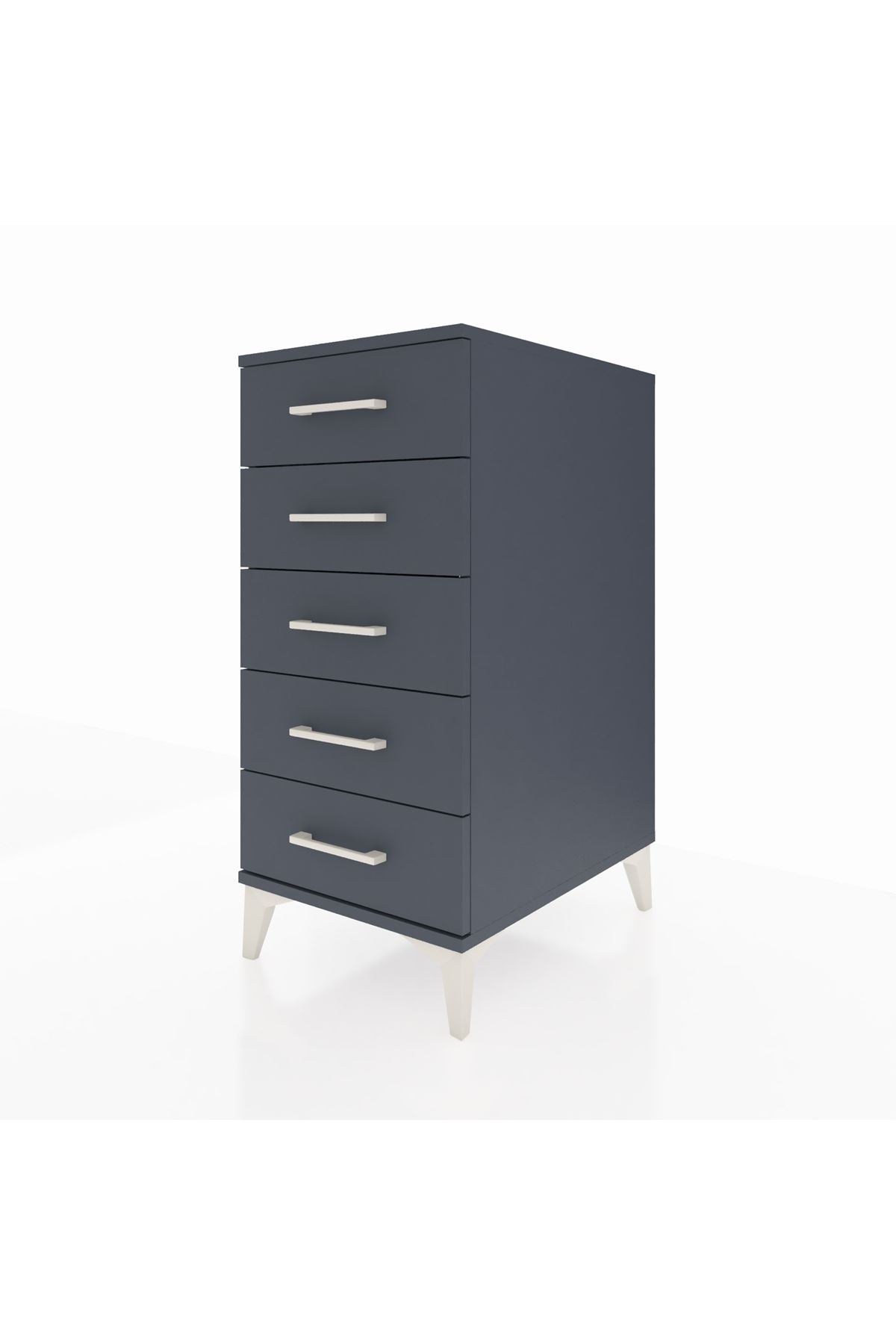 Kronos Komodin 5 Çekmeceli 44x59x96 Antrasit-Antrasit