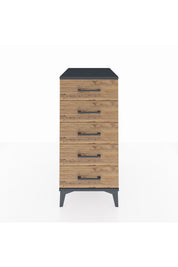 Kronos Komodin 5 Çekmeceli 44x59x96 Antrasit-Çam