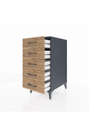 Kronos Komodin 5 Çekmeceli 44x59x96 Antrasit-Çam