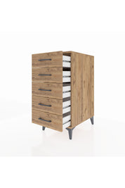 Kronos Komodin 5 Çekmeceli 44x59x96 Çam-Çam