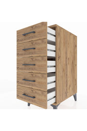 Kronos Komodin 5 Çekmeceli 44x59x96 Çam-Çam