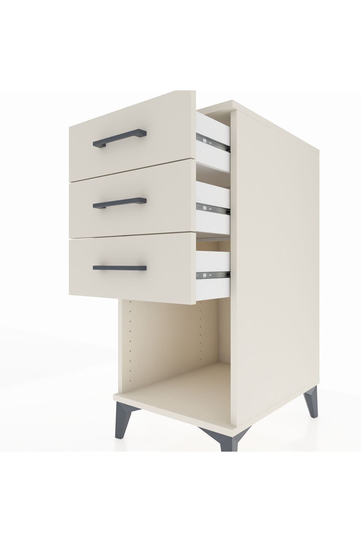 Kronos Komodin 3 Çekmeceli 44x59x96 Aytaşı-Aytaşı
