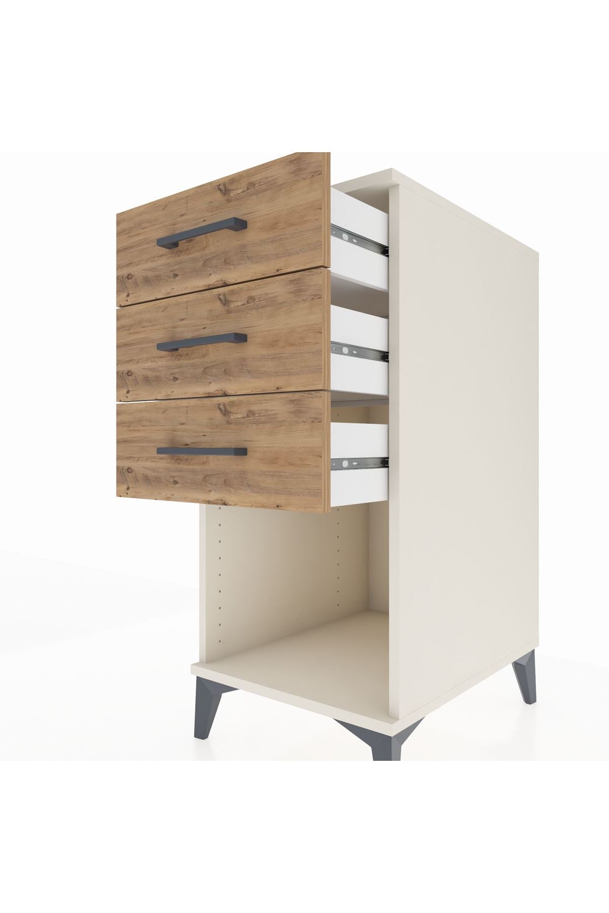 Kronos Komodin 3 Çekmeceli 44x59x96 Aytaşı-Çam