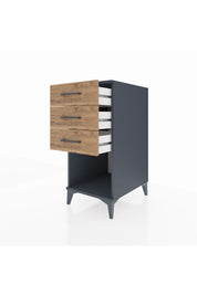Kronos Komodin 3 Çekmeceli 44x59x96 Antrasit-Çam