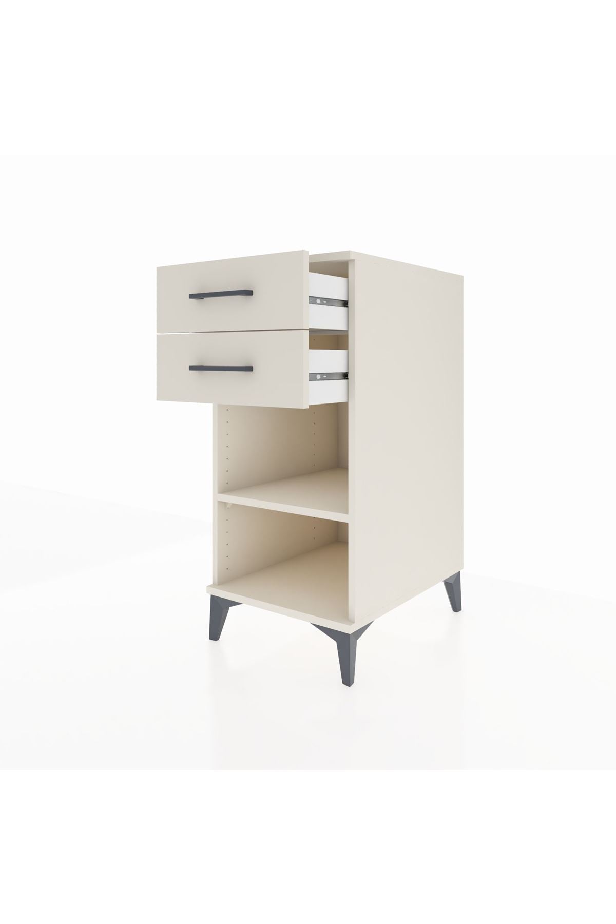 Kronos Komodin Tek Raflı 2 Çekmeceli 44x59x96 Aytaşı-Aytaşı