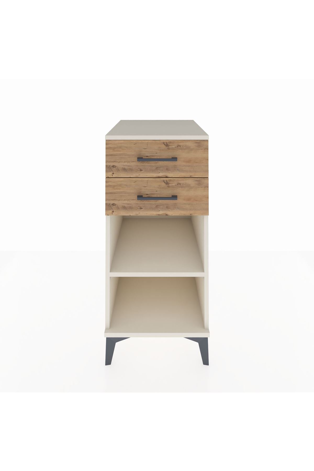 Kronos Komodin Tek Raflı 2 Çekmeceli 44x59x96 Aytaşı-Çam