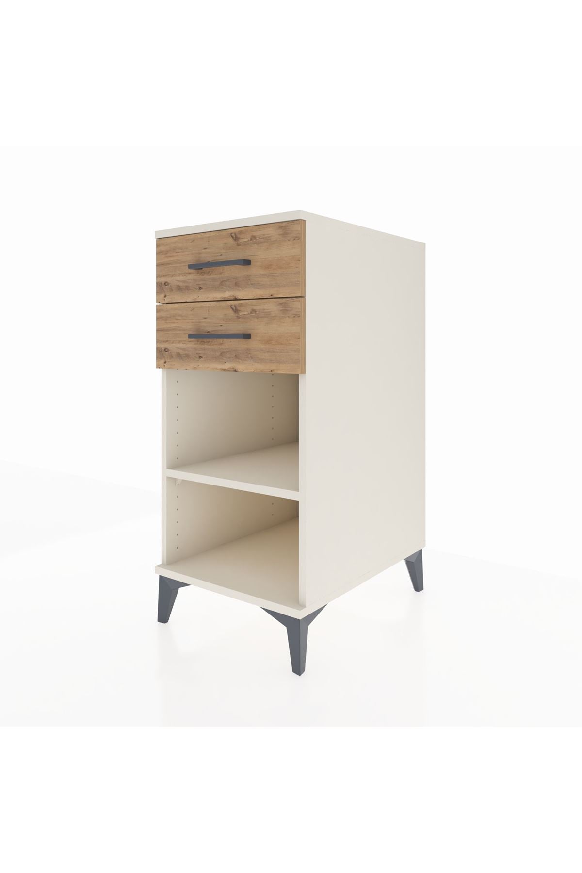 Kronos Komodin Tek Raflı 2 Çekmeceli 44x59x96 Aytaşı-Çam
