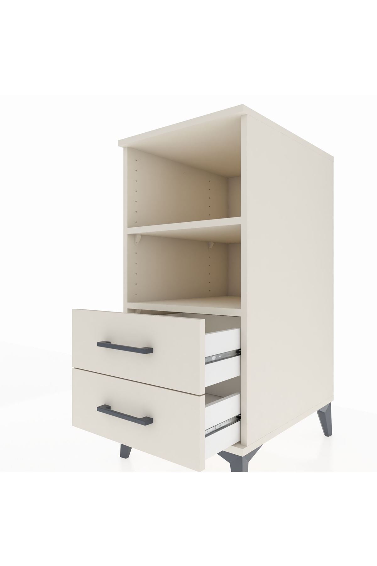 Kronos Komodin 2 Raflı 2 Çekmeceli 44x59x96 Aytaşı-Aytaşı