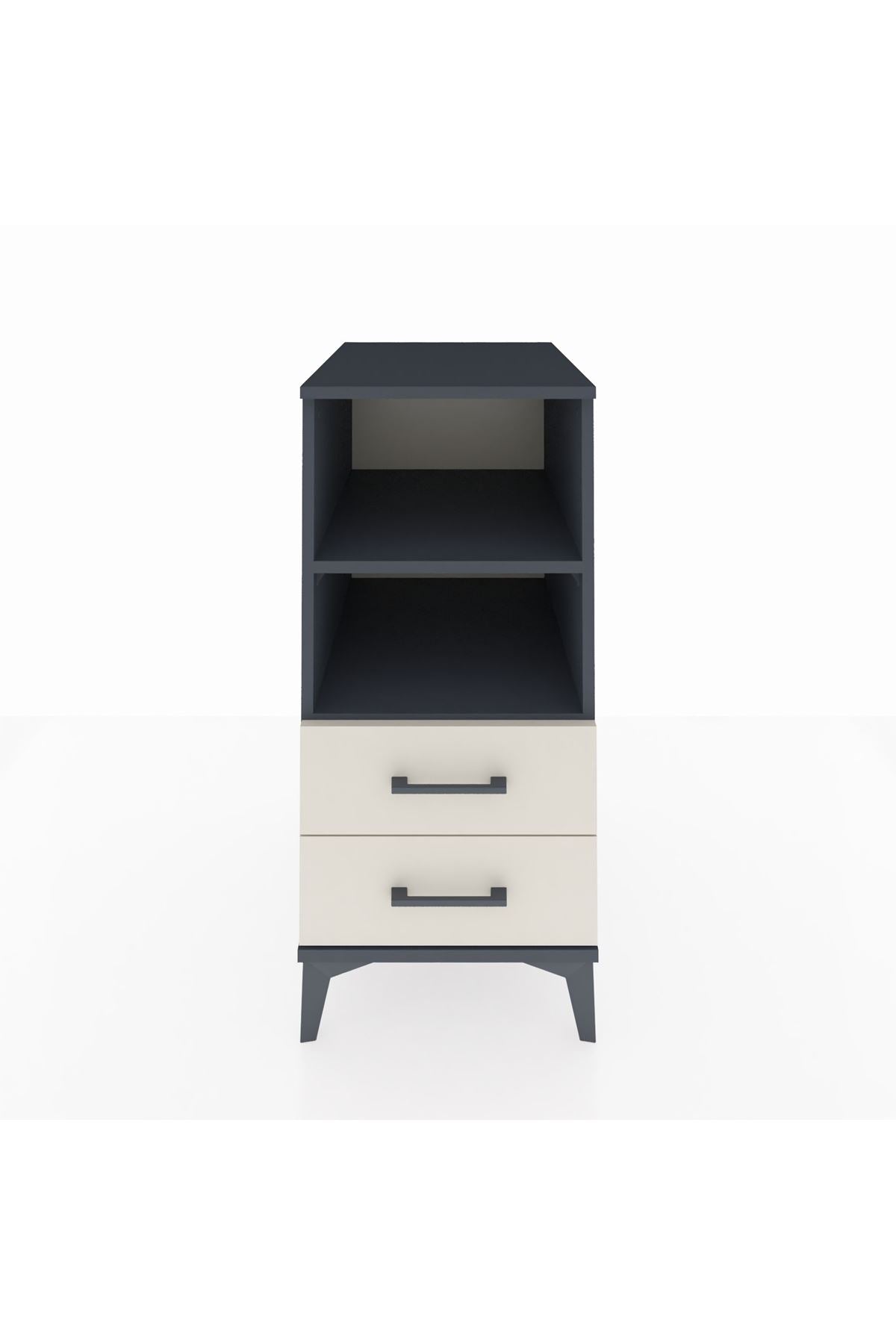 Kronos Komodin 2 Raflı 2 Çekmeceli 44x59x96 Antrasit-Aytaşı