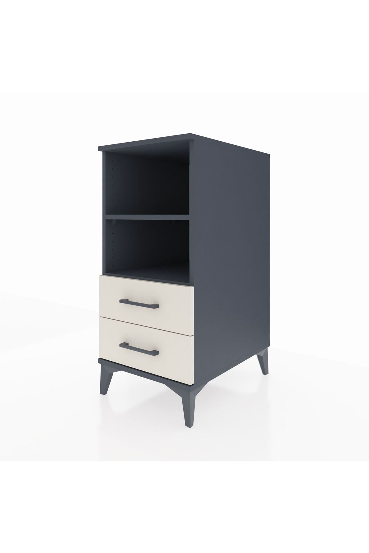 Kronos Komodin 2 Raflı 2 Çekmeceli 44x59x96 Antrasit-Aytaşı