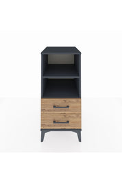 Kronos Komodin 2 Raflı 2 Çekmeceli 44x59x96 Antrasit-Çam