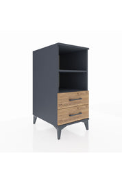 Kronos Komodin 2 Raflı 2 Çekmeceli 44x59x96 Antrasit-Çam
