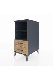 Kronos Komodin 2 Raflı 2 Çekmeceli 44x59x96 Antrasit-Çam