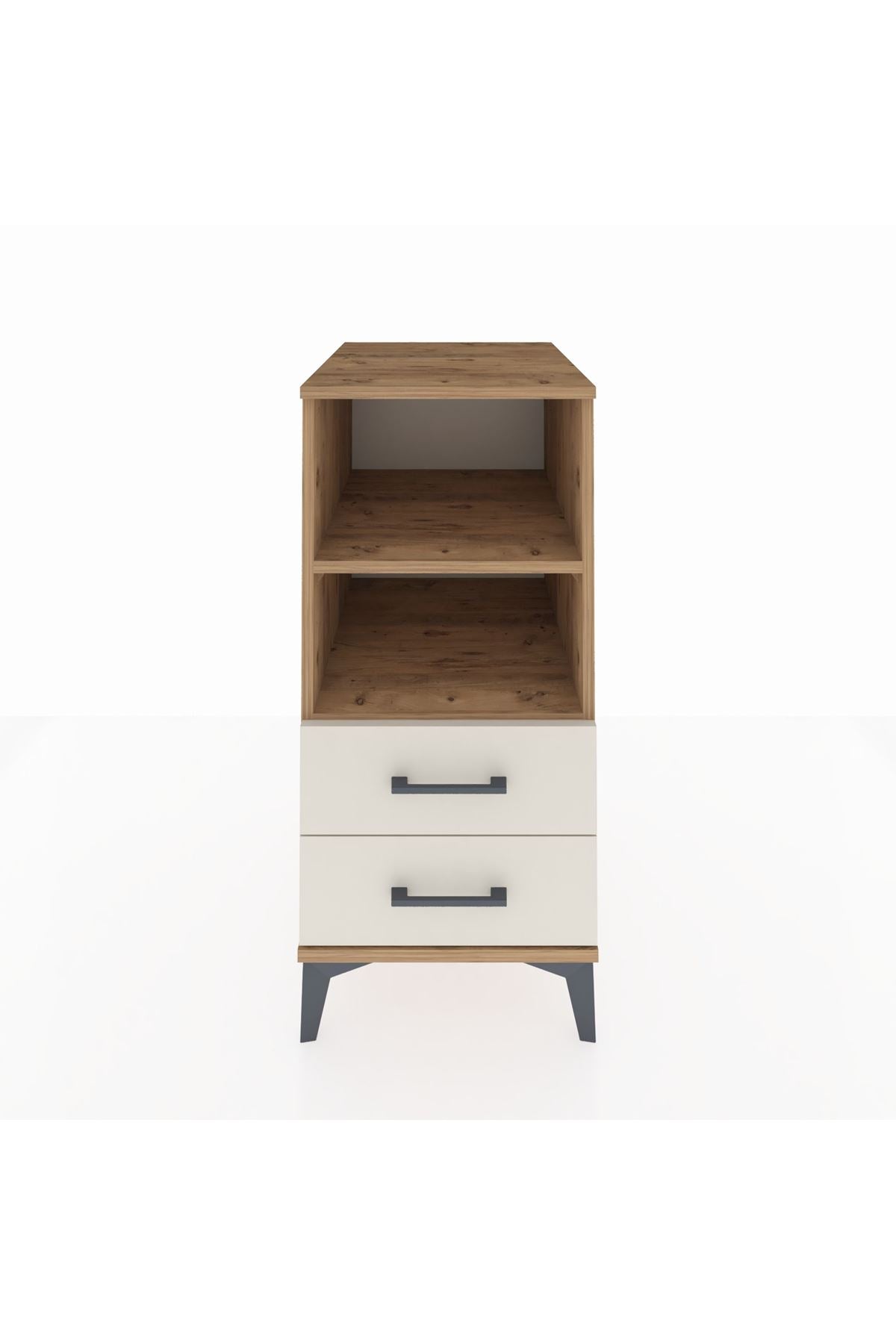 Kronos Komodin 2 Raflı 2 Çekmeceli 44x59x96 Çam-Aytaşı
