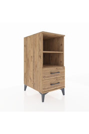 Kronos Komodin 2 Raflı 2 Çekmeceli 44x59x96 Çam-Çam