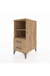 Kronos Komodin 2 Raflı 2 Çekmeceli 44x59x96 Çam-Çam