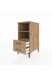 Kronos Komodin 2 Raflı 2 Çekmeceli 44x59x96 Çam-Çam