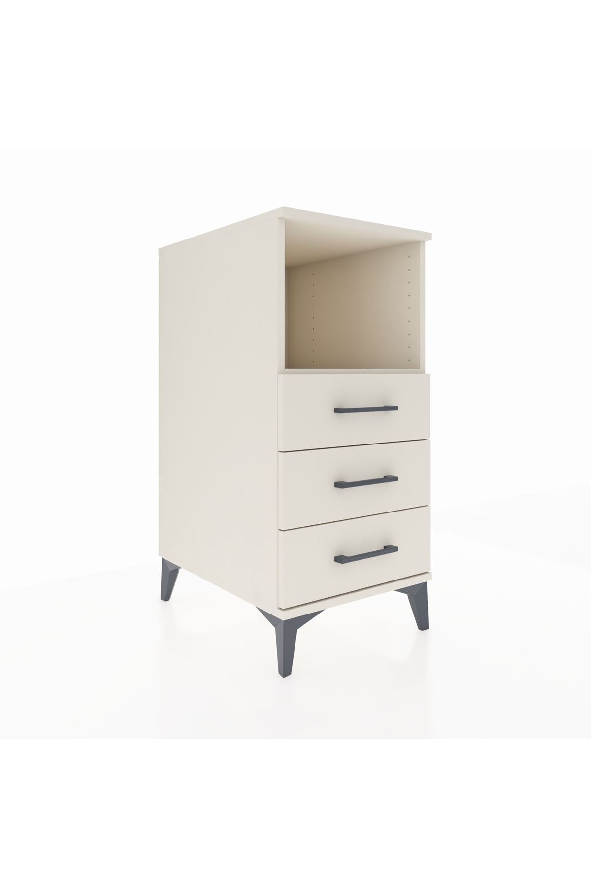 Kronos Komodin Tek Raflı 3 Çekmeceli 44x59x96 Aytaşı-Aytaşı