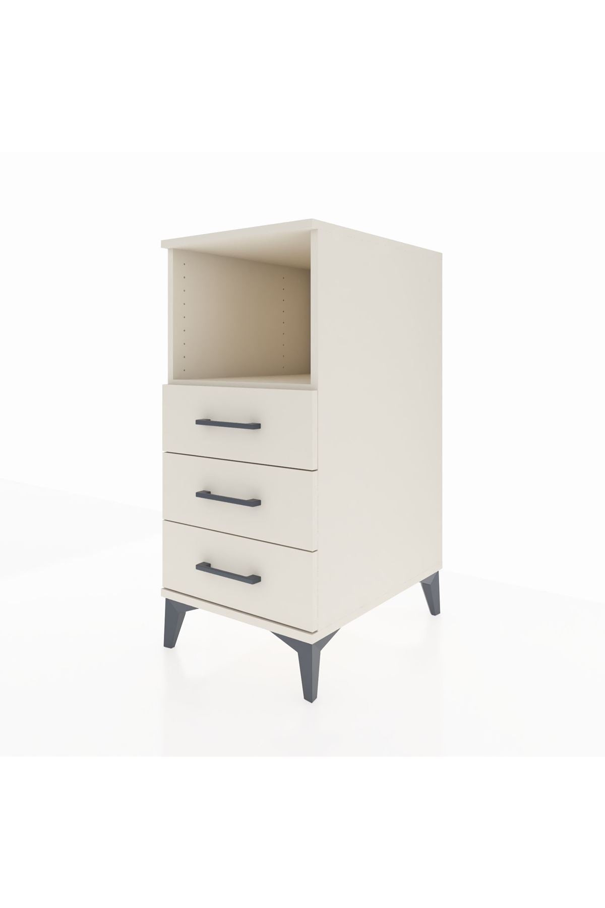 Kronos Komodin Tek Raflı 3 Çekmeceli 44x59x96 Aytaşı-Aytaşı