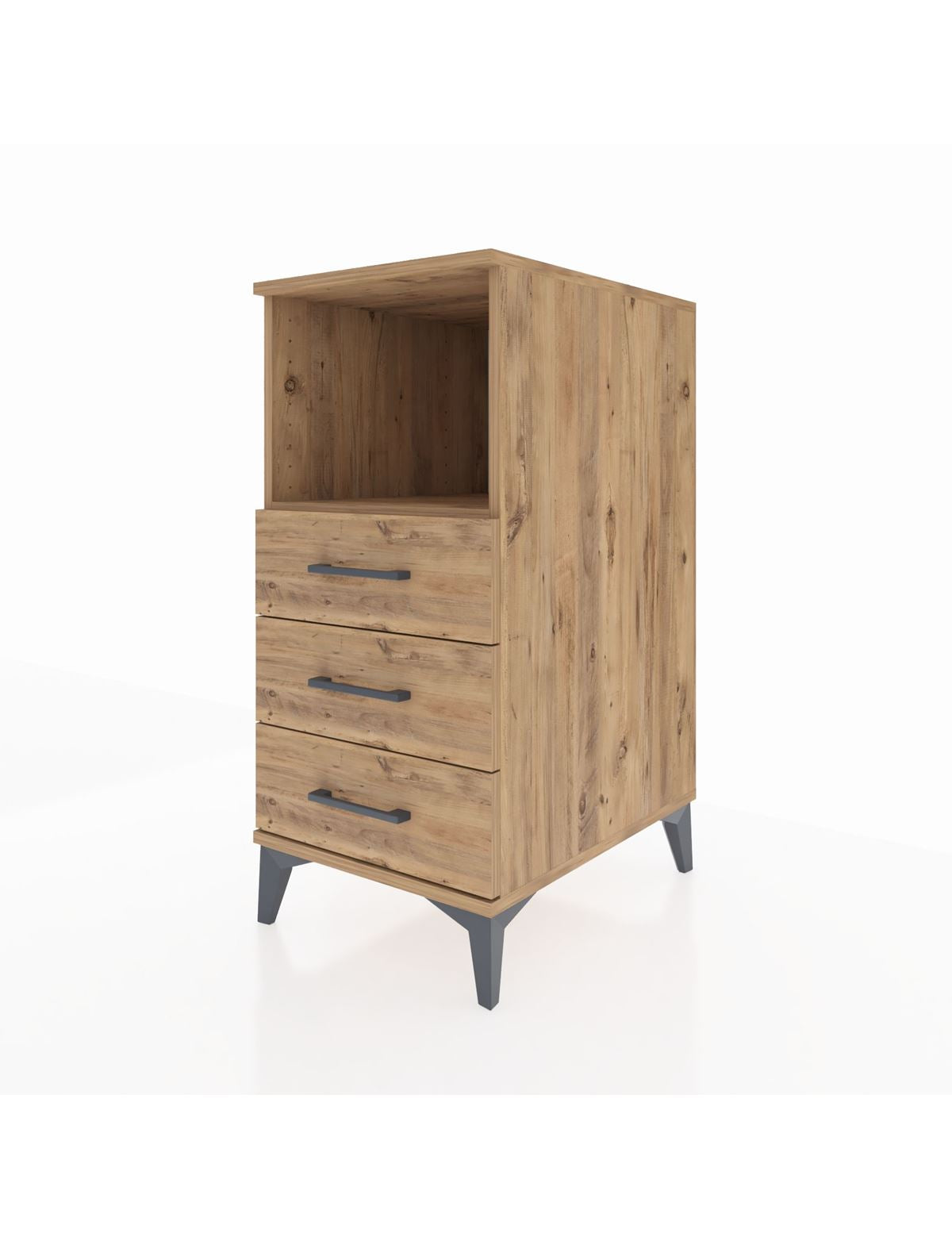 Kronos Komodin Tek Raflı 3 Çekmeceli 44x59x96 - S75M005V9C