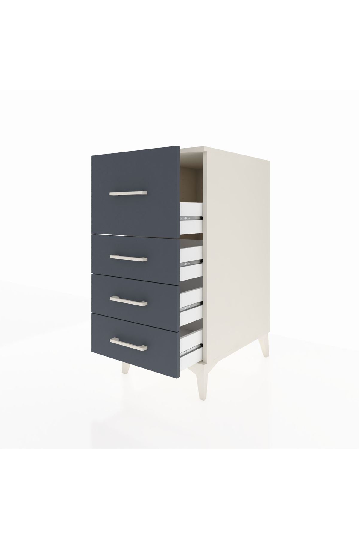 Kronos Komodin 4 Çekmeceli 44x59x96 Aytaşı-Antrasit