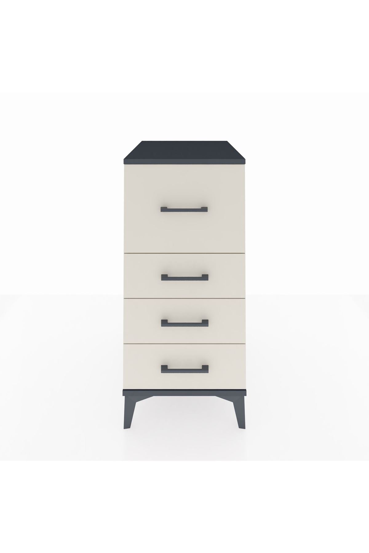 Kronos Komodin 4 Çekmeceli 44x59x96 Antrasit-Aytaşı