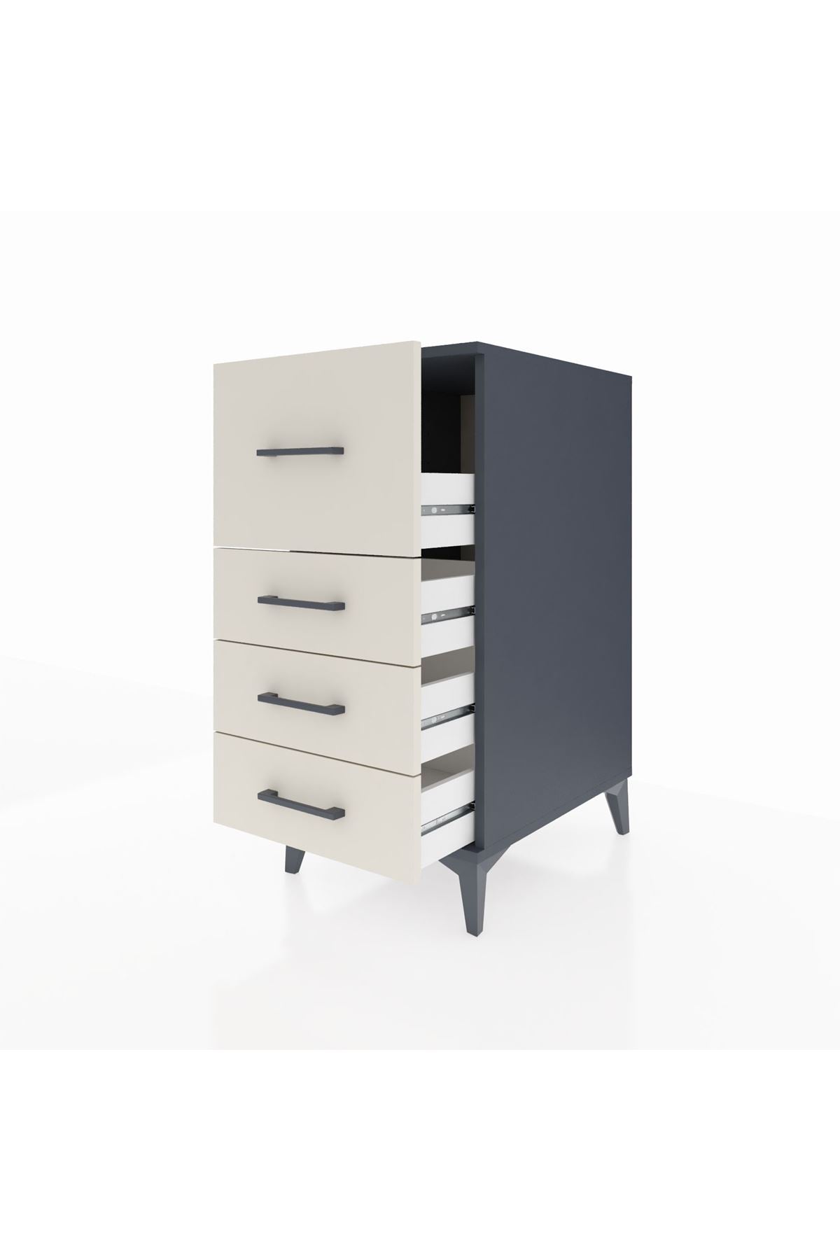 Kronos Komodin 4 Çekmeceli 44x59x96 Antrasit-Aytaşı