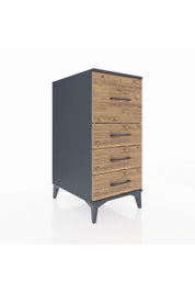 Kronos Komodin 4 Çekmeceli 44x59x96 Antrasit-Çam