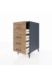 Kronos Komodin 4 Çekmeceli 44x59x96 Antrasit-Çam