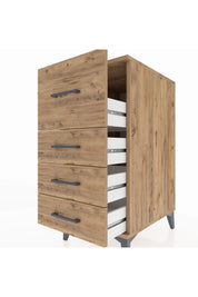 Kronos Komodin 4 Çekmeceli 44x59x96 Çam-Çam