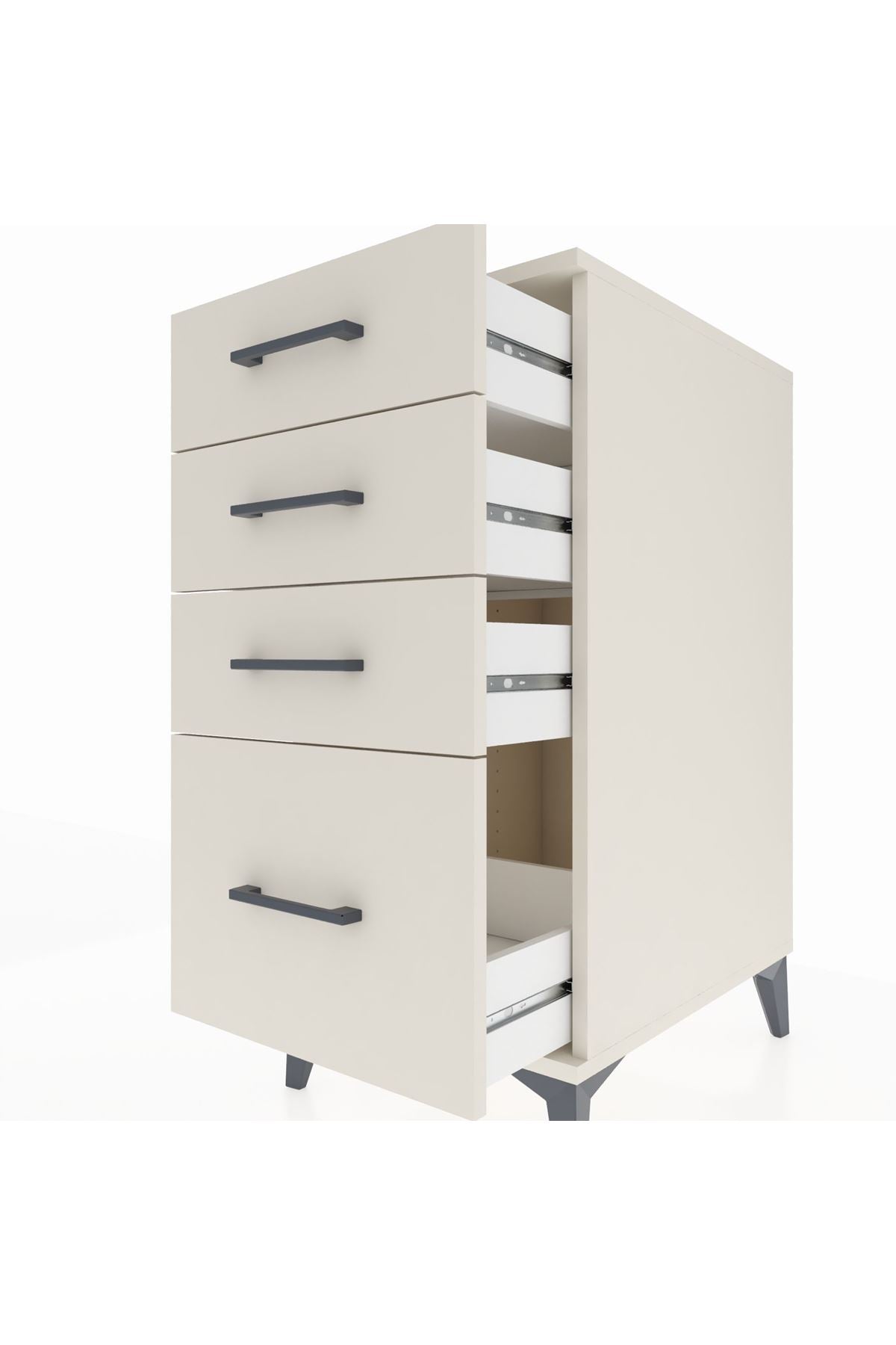 Kronos Komodin 4 Çekmeceli 44x59x96 Aytaşı-Aytaşı