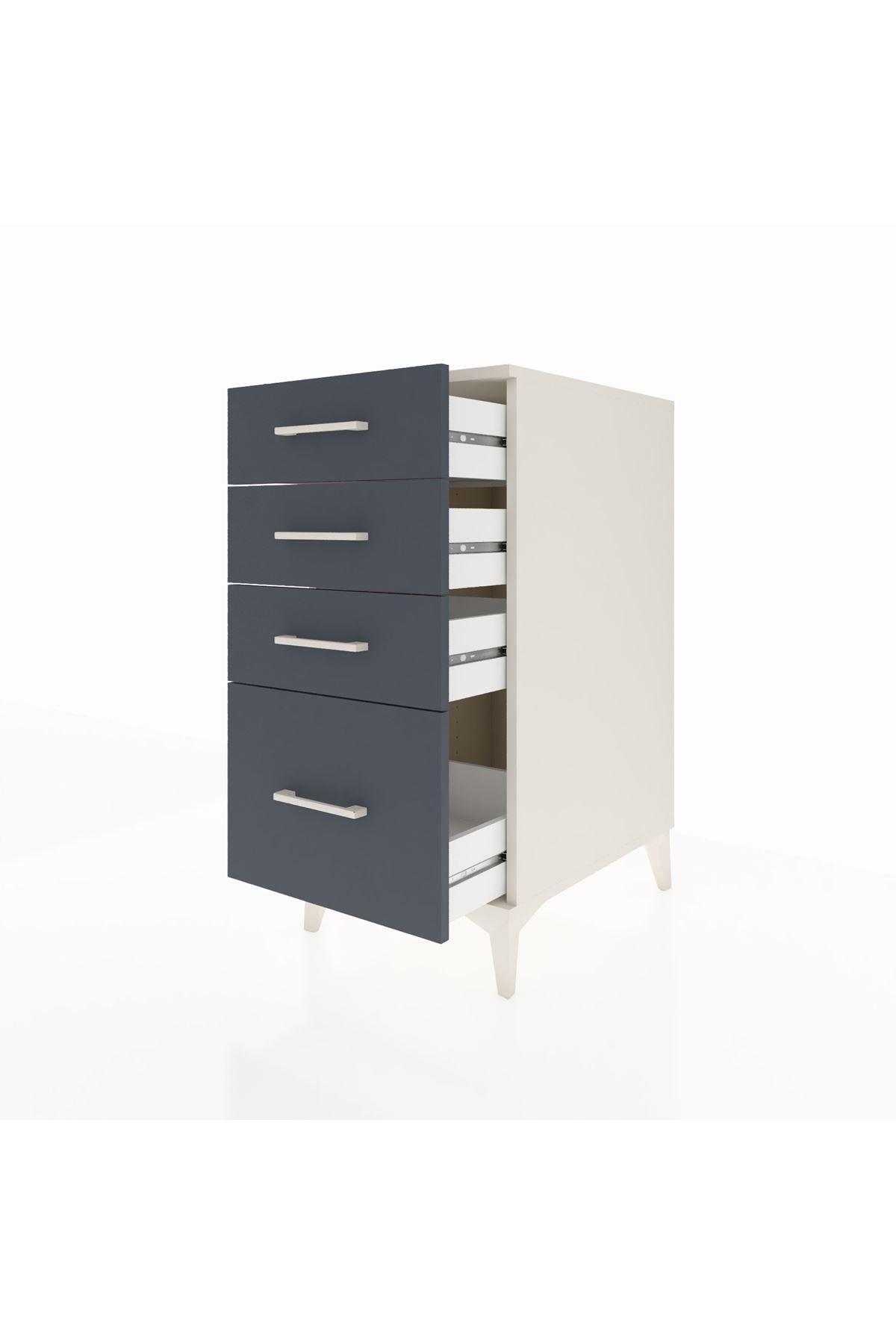 Kronos Komodin 4 Çekmeceli 44x59x96 Aytaşı-Antrasit