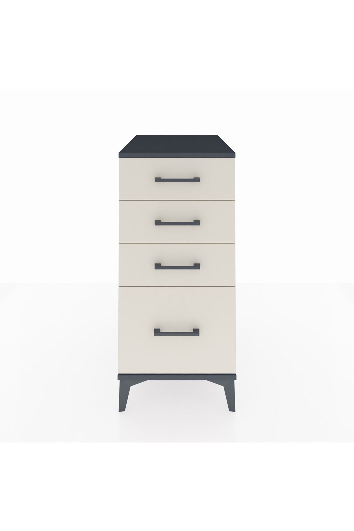 Kronos Komodin 4 Çekmeceli 44x59x96 Antrasit-Aytaşı